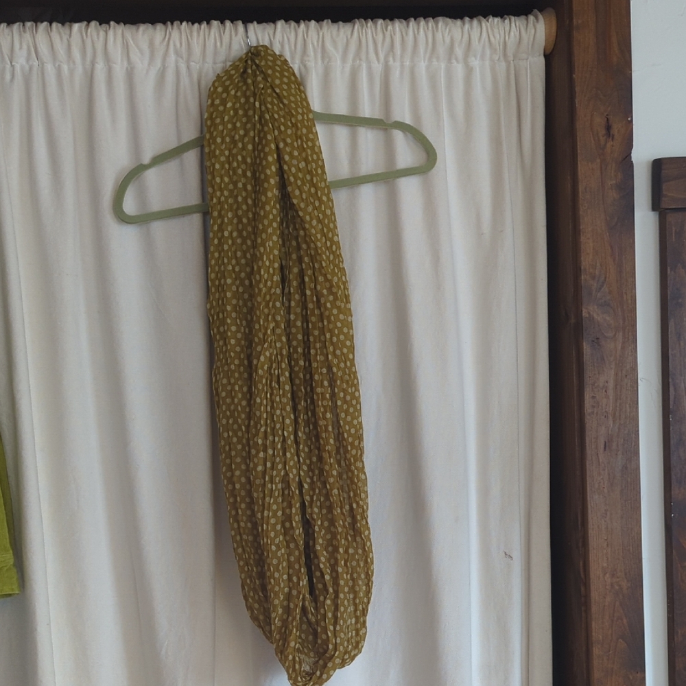 Olive Polka Dot Scarf